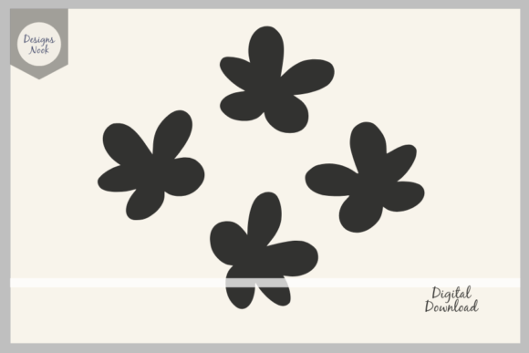 Cute Flowers SVG Cut File Floral Clipart