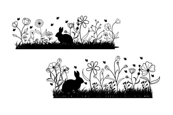 Easter Bunny Floral Garden