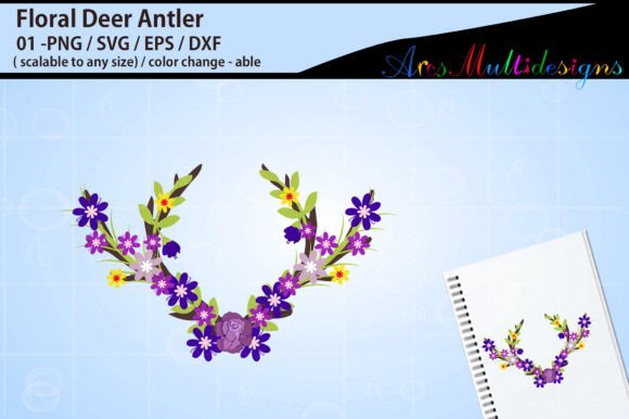 Floral Deer Antler