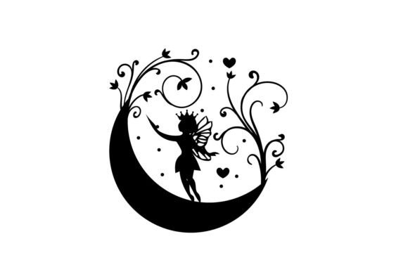 Floral Fairy Star Girl SVG