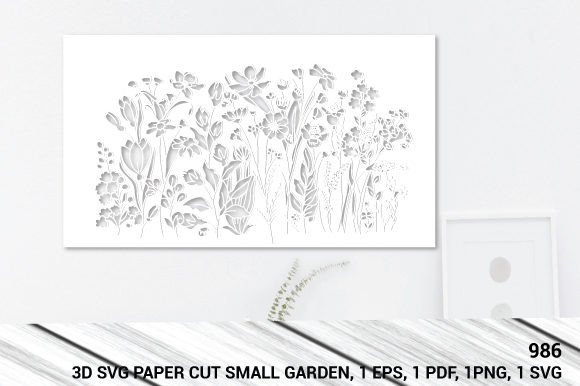 Floral Garden Wall Art Design SVG 986