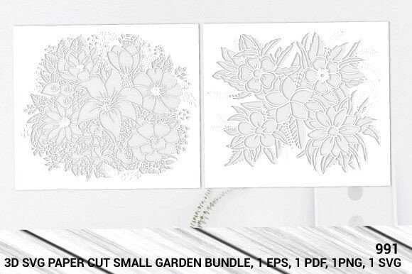 Floral Garden Wall Art Design SVG Cut991