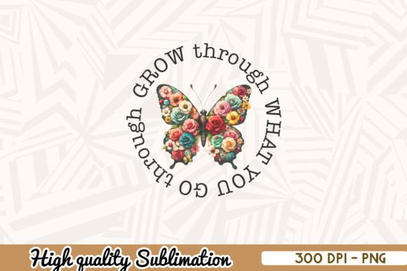 Floral Growth Butterfly PNG