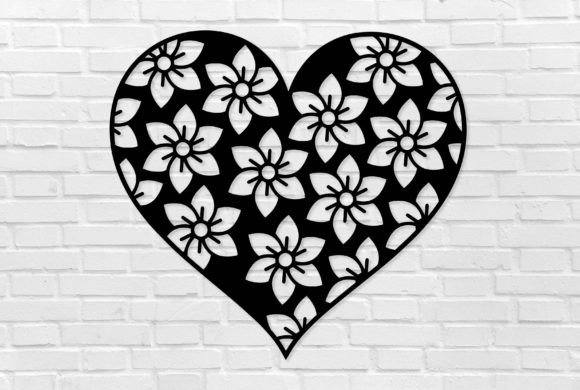 Floral Heart Wall Interior Decor Crafts