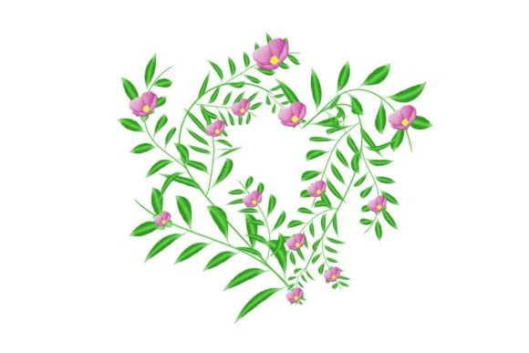 Floral Love Heart Shaped