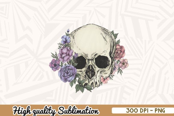 Floral Skull Vintage