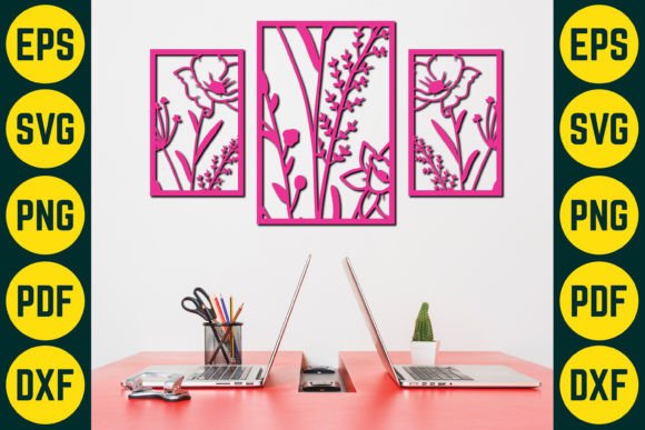 Floral Wall Decor Laser Cut Design 10