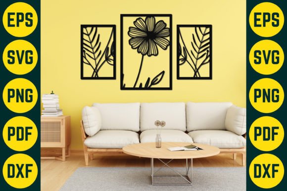 Floral Wall Decor Laser Cut Design 12