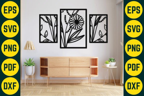 Floral Wall Decor Laser Cut Design 13