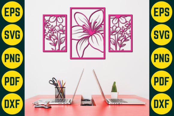 Floral Wall Decor Laser Cut SVG Bundle 6