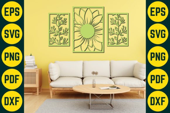 Floral Wall Decor Laser Cut SVG Design 2