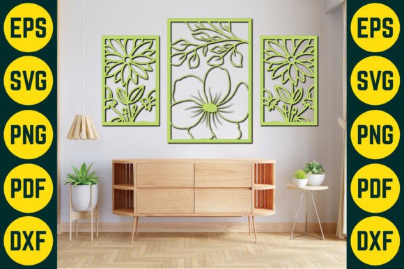 Floral Wall Decor Laser Cut SVG Design
