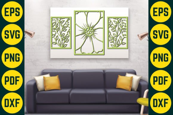 Floral Wall Decor Laser Cut SVG Design 4