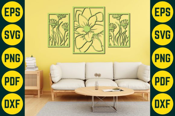 Floral Wall Decor Laser Cut SVG Design 5