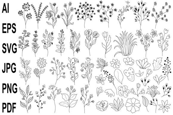 Flower Line Art Vol.10: Clean, Versatile, and Embroidery-Ready