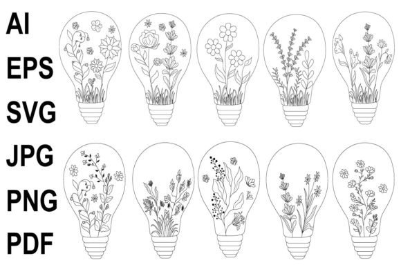 Flower Line Art Vol.5: Clean, Versatile, and Embroidery-Ready