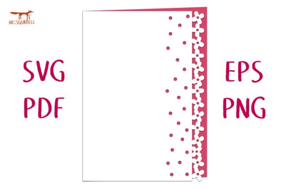Tiny Blossoms Lace Edged Card SVG File