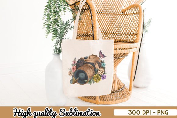 Vintage Camera Photography Floral