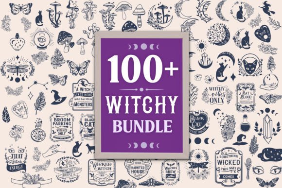 Witchy SVG Bundle More Than 100 Items